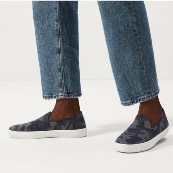 Rothy’s The Original Slip On Sneaker Shoe Grey Camo Gray Camouflage Retired 8.5 - Picture 16 of 16